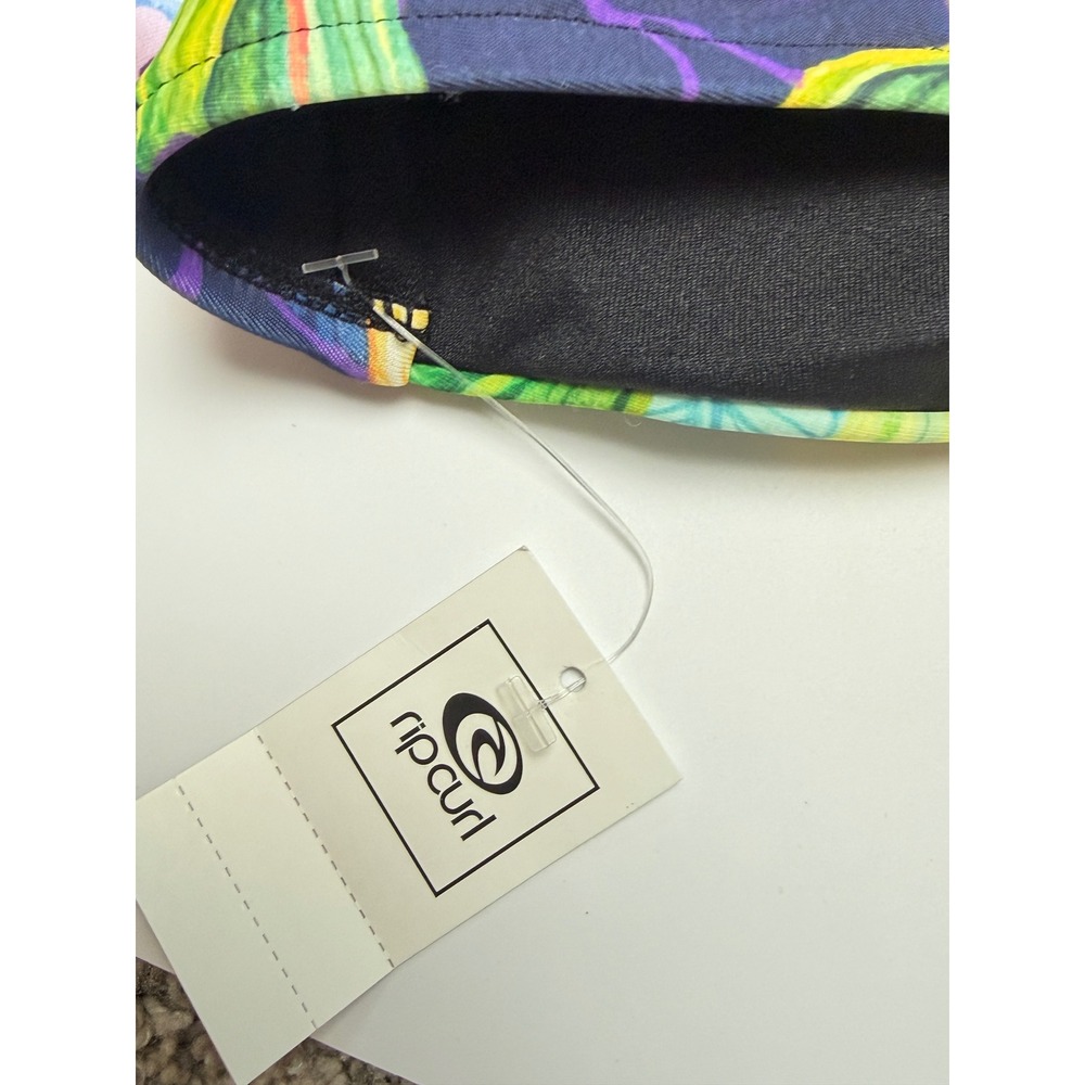 Rip Curl Garden Bandeau Bikini Top Tropical Knot Front Navy Pink Medium New - Picture 4 of 7